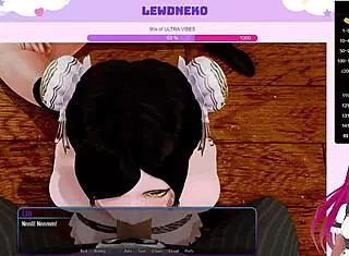 vtuber lewdneko playing harem hotel part 18 with maid femdom and toys 😈