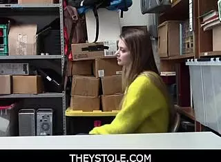 Busty Russian teen gets fucked after burglary sting