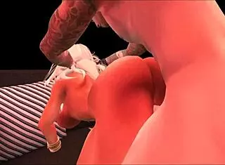 In den of sin, Stifler fucks blonde with big tits and ass in anal creampie