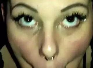 Young Step-Sister In Pigtails And Fur Asks For Cum In Her Mouth During Rough Deepthroat POV Sex
