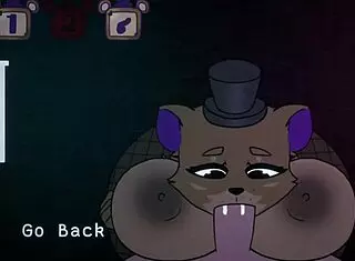 Soft pillowy tits around member in FNAF porn game boobjob compilation