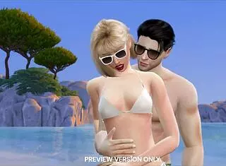 Beach Walk With Taylor And Joe - 3D Hentai - Preview Version 😍