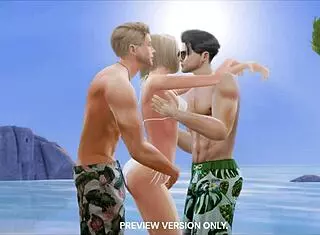 Beach Walk With Taylor And Joe - 3D Hentai - Preview Version 😍