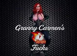 metal granny carmen sticks foreplay orgasms