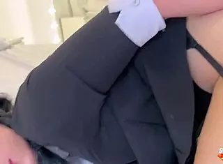 Cosplay wednesday addams invites you to worship her big ass in bent over pose