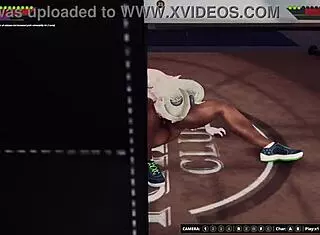 Dela battles Bree in intense naked 3D wrestling with face sitting action