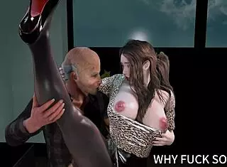 3D Anime MILF Cheats with Big Old Dick!