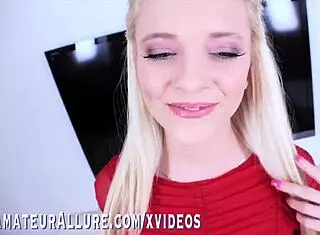 Riley Star sucks cock like a pro in hot blonde action