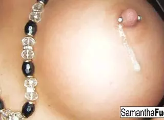 Samantha Teases with Her Big Tits and Pussy in Nude Solo Session