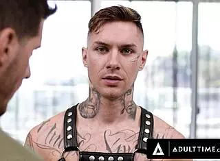 Military Hunk Ty Roderick Roughly Dominates Submissive Zak Bishop in Bareback Action