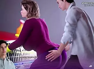 stuck step mom gets used by step son in taboo hentai game part 4