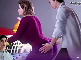 stuck step mom gets used by step son in taboo hentai game part 4