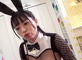 the cosplayer slurps on cock before riding and cumming inside