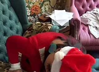 Baking Christmas Cookies In Kitchen With Friend And Couple