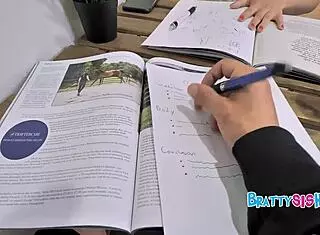 Petite Stepsis Flashes Boobs and Sucks Cock in Fantasy