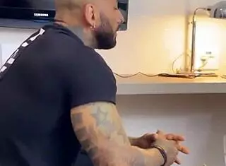 Hey, the tattooed guy fucks the doctor backstage!