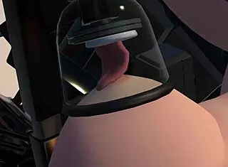 Does Rin enjoy the massage chair's licking?