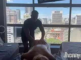 blonde luxx gets hot massage