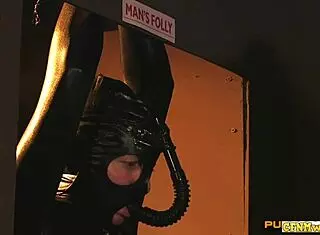 i give a handjob to the bound sub in cfnm humiliation