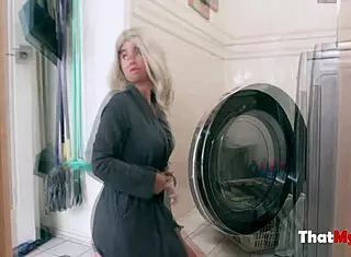 Angry Blonde Stepmom Slams Lazy Teen Stepson Hard - Madelyn Monroe!