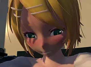 Does Rin enjoy the massage chair's licking?