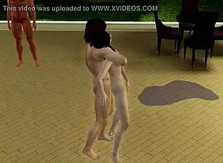 Orgy scene in The Sims cartoon