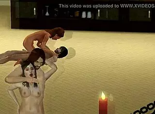 Orgy scene in The Sims cartoon