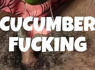 Cyndy Blackslave Drives Me Wild with Cucumber Fuck and Squirt!