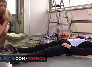 rebecca volpetti's perfect shaved ass gets licked and fucked hard in spooning position with anal blowjob.