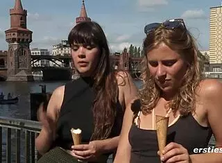 Blake and Lindsey lick wet hairy pussies after ice cream