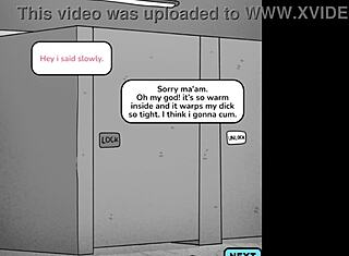 Forró milf tanítja a félénk srácot szexre a mosdóban