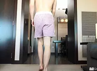 Adrian enjoys a relaxing shower with a friend