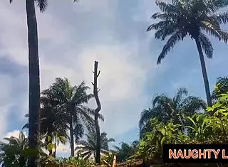 in the african village, she deepthroats big black cocks until squirting