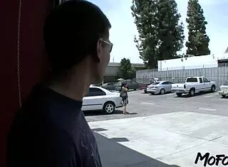 mature latina fucking that factory worker hard.