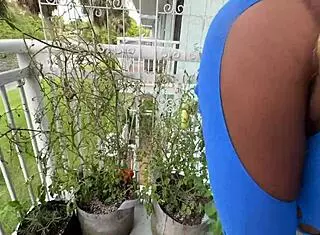 Lucy Hayz Waters Plants In Sensual Bedroom Scene