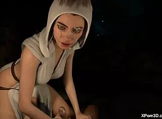 Hey, wanna see 3D Princess Leia give a handjob?