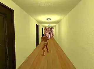 Giant futanari contrasts with milf aunty in hotel