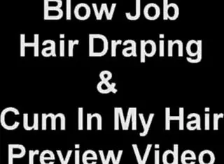 longhaired blonde milf gives blowjob and hairjob with her feet involved in sexy scene