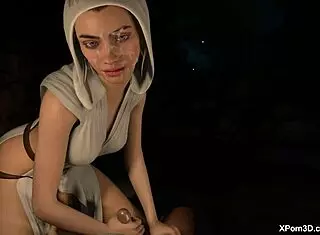 Hey, wanna see 3D Princess Leia give a handjob?