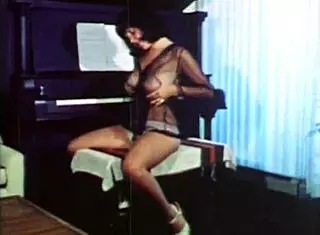 vintage milf with big tits shows off her hairy beaver