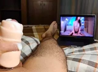 ASMR session with Alexhuff featuring lots of cum, lube, and a new toy for multiple climaxes.