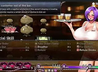 Karryn titty fucks and drinks cum