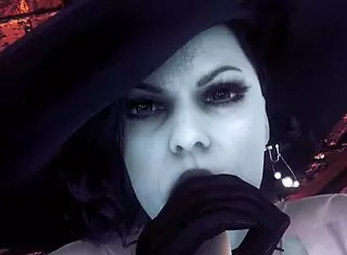 i love alcina dimitrescu's big tits in hentai