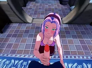 sakura gets pov fucked doggystyle against the wall after swallowing your cum - naruto hentai