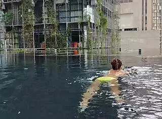 stand up piss in clubhouse shower hot pee on my legs