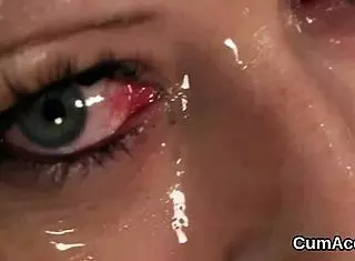 Frisky Doll Receives Extreme Cumshot Facial in Blowbang!