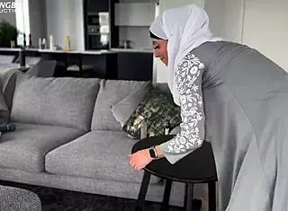 Maid Aaliyah discovers sex toys!