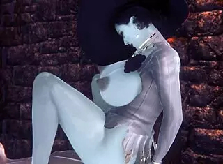 i love alcina dimitrescu's big tits in hentai