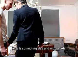 Sexy mature teacher turns lover with young man in class