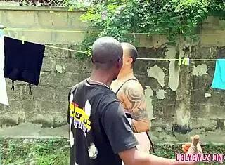 Uglygalz1 Fucks Outdoors With Monster Cock.